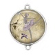 Connecteur Cabochon Argent - danseuse