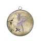 Pendentif Cabochon Argent - danseuse