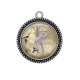 Pendentif Cabochon Argent - danseuse