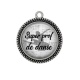 Pendentif Cabochon Argent - super prof de danse
