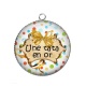 Pendentif Cabochon Argent - une tata en or