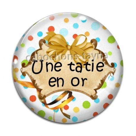 Cabochon Verre - une tatie en or