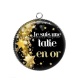 Pendentif Cabochon Argent - je suis une tatie en or