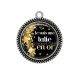 Pendentif Cabochon Argent - je suis une tatie en or