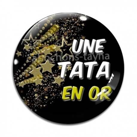 Cabochon Verre - une tata en or