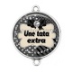 Connecteur Cabochon Argent - une tata extra