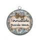 Pendentif Cabochon Argent - formidable grande soeur
