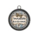 Pendentif Cabochon Argent - formidable grande soeur