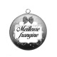 Pendentif Cabochon Argent - meilleure frangine