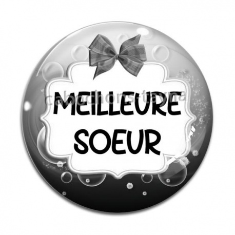 Cabochon Verre - meilleure soeur