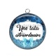 Pendentif Cabochon Argent - une tata extraordinaire