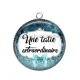 Pendentif Cabochon Argent - une tatie extraordinaire