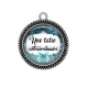 Pendentif Cabochon Argent - une tatie extraordinaire