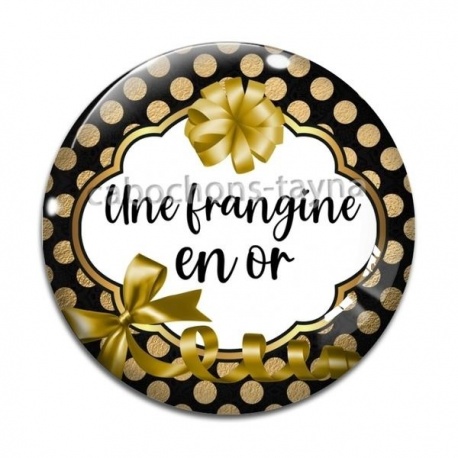 Cabochon Verre - une frangine en or