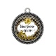 Pendentif Cabochon Argent - une soeur en or