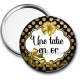 Miroir de poche - une tatie en or