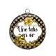 Pendentif Cabochon Argent - une tatie en or