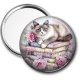 Miroir de poche - chat livre