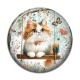 Cabochon Résine - chat balançoire coeur