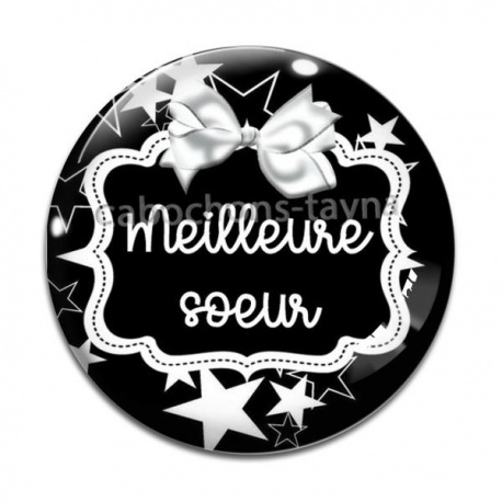 Cabochon Verre - meilleure soeur