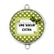 Connecteur Cabochon Argent - une soeur extra