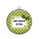 Pendentif Cabochon Argent - une soeur extra