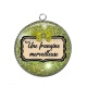 Pendentif Cabochon Argent - une frangine merveilleuse