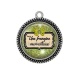 Pendentif Cabochon Argent - une frangine merveilleuse