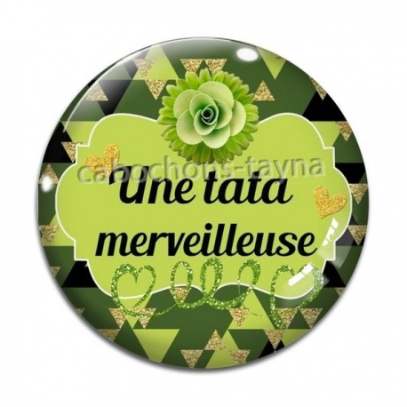 Cabochon Verre - une tata merveilleuse