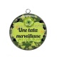 Pendentif Cabochon Argent - une tata merveilleuse