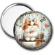 Miroir de poche - chat balançoire coeur