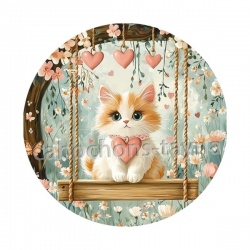 chat balançoire coeur