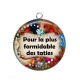 Pendentif Cabochon Argent - pour la plus formidable dse taties