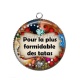 Pendentif Cabochon Argent - pour la plus formidable des tatas