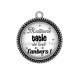 Pendentif Cabochon Argent - meilleure tatie de tout l'univers