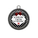 Pendentif Cabochon Argent - je suis une tata qui déchire