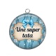 Pendentif Cabochon Argent - une super tata