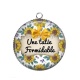 Pendentif Cabochon Argent - une tatie formidable