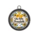 Pendentif Cabochon Argent - une tatie formidable