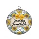 Pendentif Cabochon Argent - une tata formidable