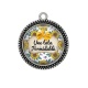 Pendentif Cabochon Argent - une tata formidable