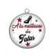 Pendentif Cabochon Argent - a la meilleure des tatas