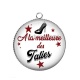 Pendentif Cabochon Argent - a la meilleure des taties