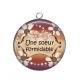 Pendentif Cabochon Argent - une soeur formidable