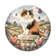 Cabochon Verre - chat coeur