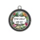 Pendentif Cabochon Argent - une soeur en or