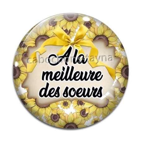 Cabochon Verre - a la meilleure des soeurs