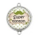 Connecteur Cabochon Argent - super tonton