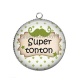 Pendentif Cabochon Argent - super tonton