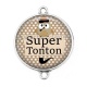 Connecteur Cabochon Argent - super tonton